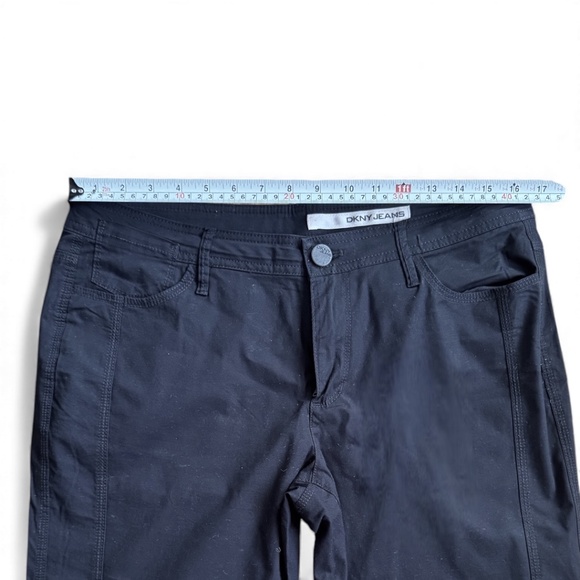 DKNY Jeans Black Cropped Pants with Ties – Size 10 - Picture 5 of 7